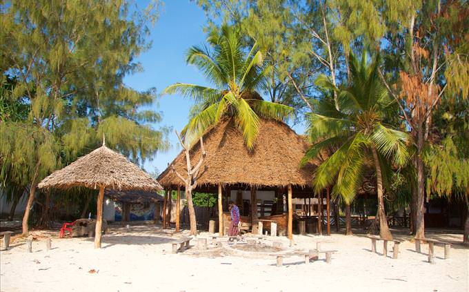 beach huts on Zanzibar