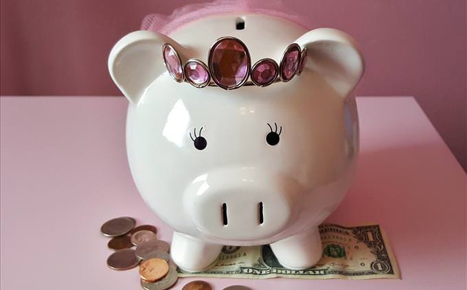 girly piggy bank