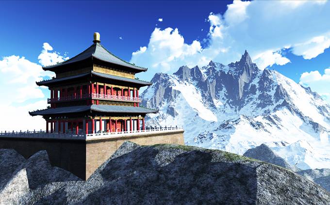 Buddhist temple in Tibet