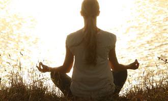 woman meditating