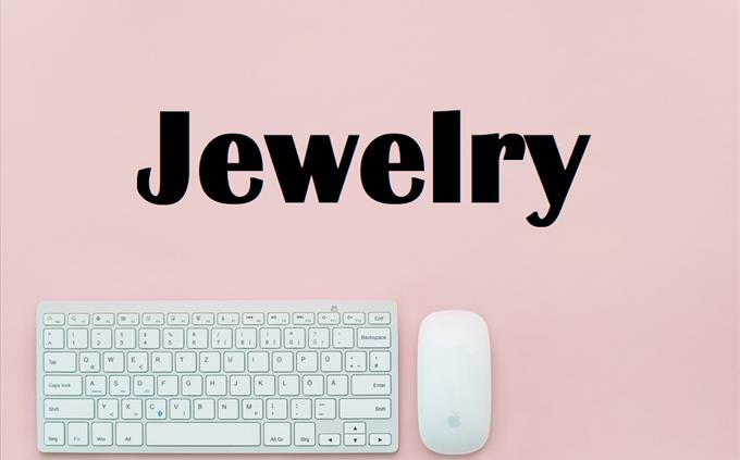 Jewelry on pink background