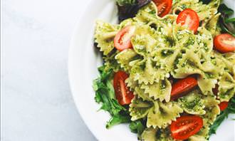 pasta with pesto sauce