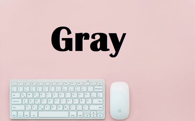 Gray on pink background