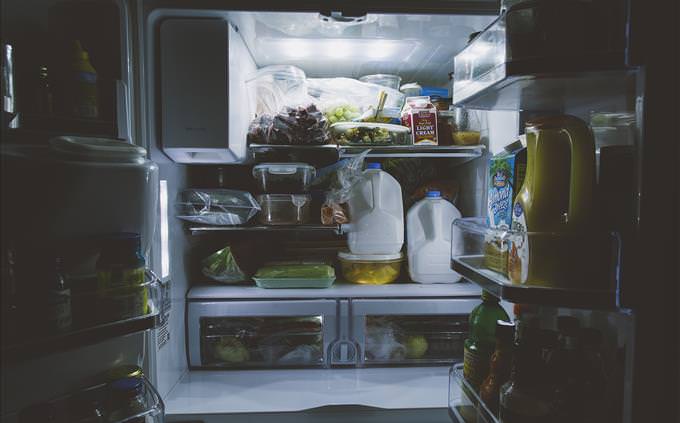 fridge full of food