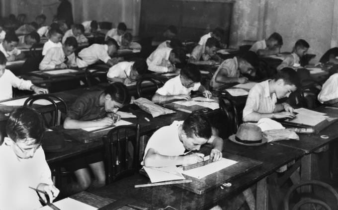 vintage school exam