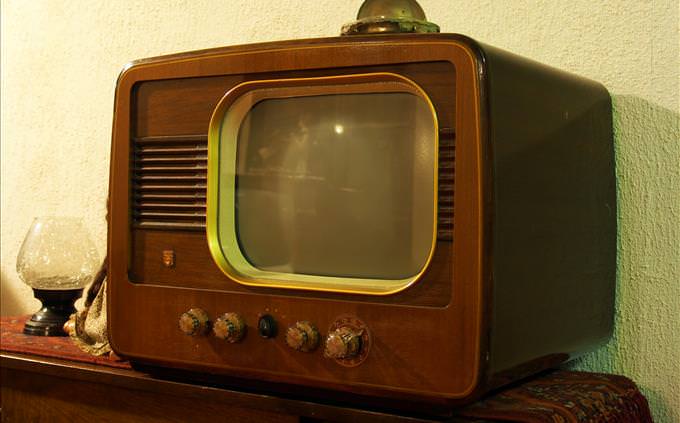 vintage small TV