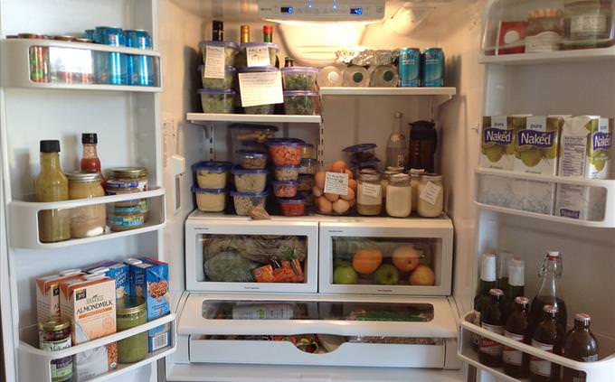 fully stocked fridge