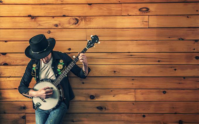 man playing guitar