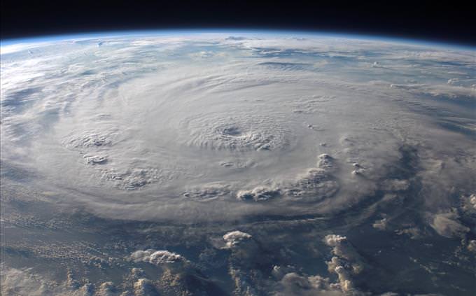 hurricane seen from space