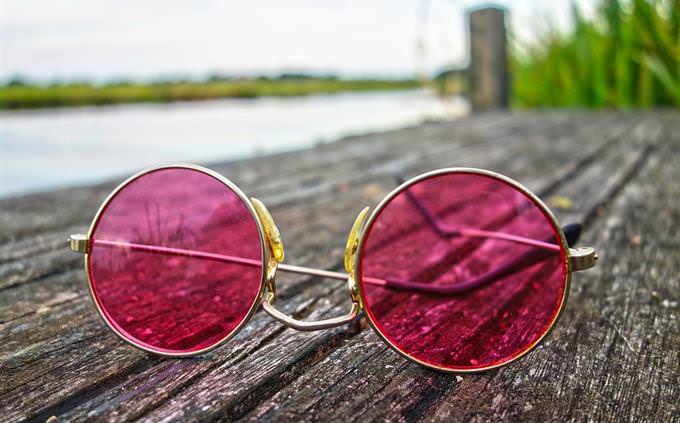 Sunglasses on a dock