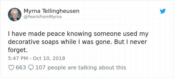20 Utterly Hilarious Tweets by Myrna Tellingheusen