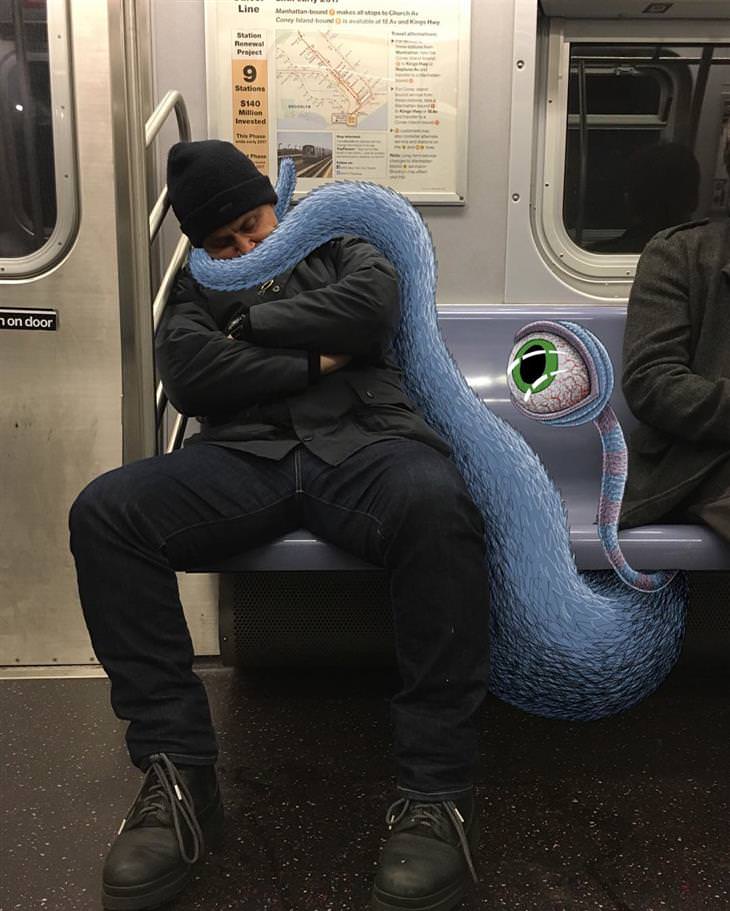 monsters on a train