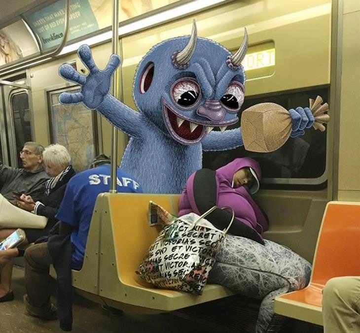 monsters on a train