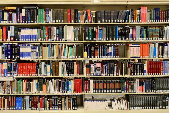 A library full of books