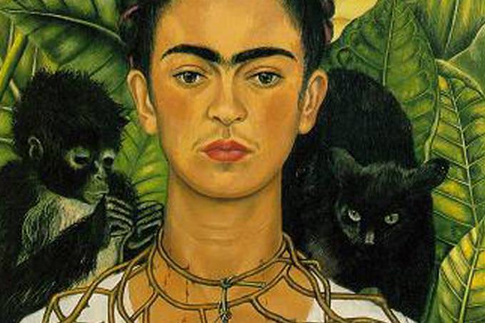 Self-Portrait with Thorn Necklace and Hummingbird by Frida Kahlo