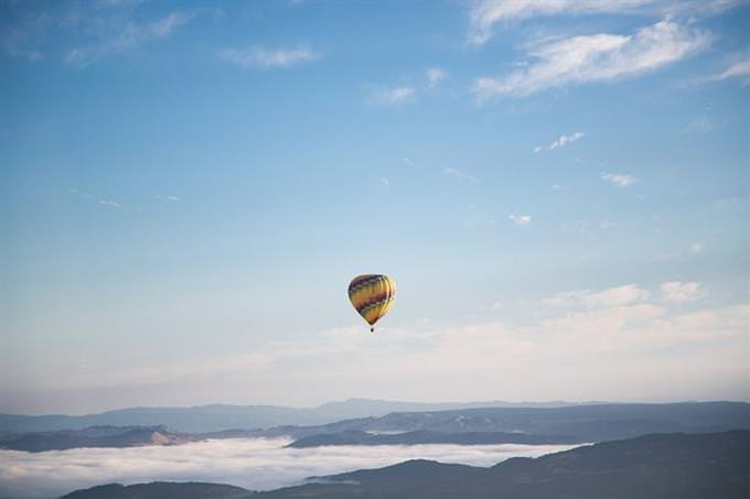 A balloon in the sky