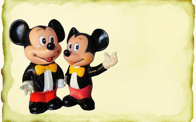 Two Mickey Mouse dolls