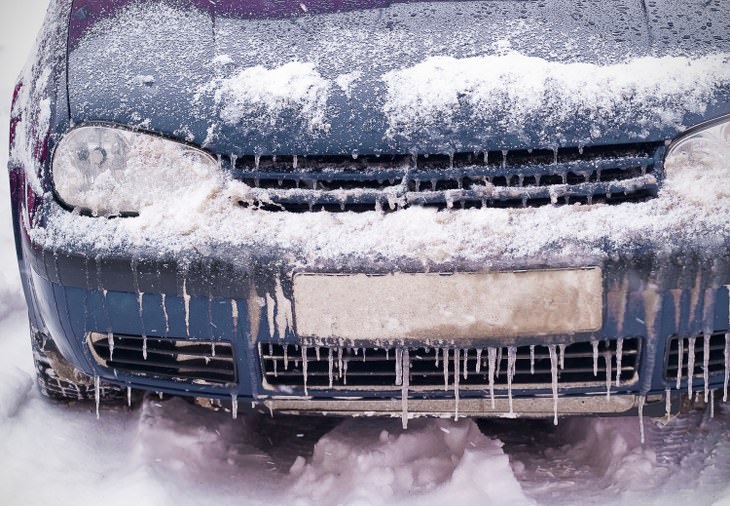 car in snow