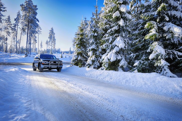 car in snow