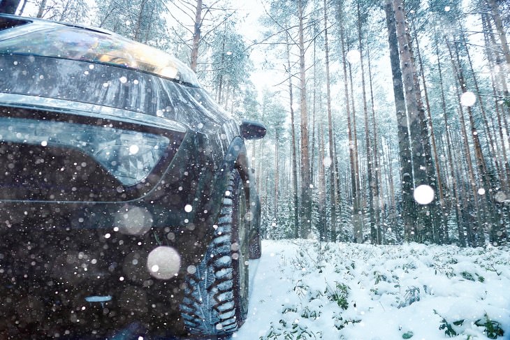 car in snow