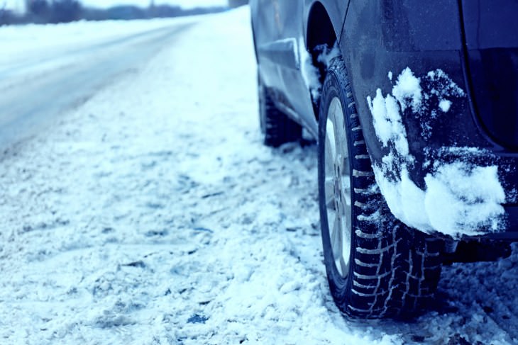 car in snow