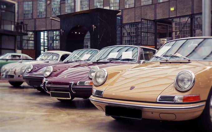 Old Porsche cars