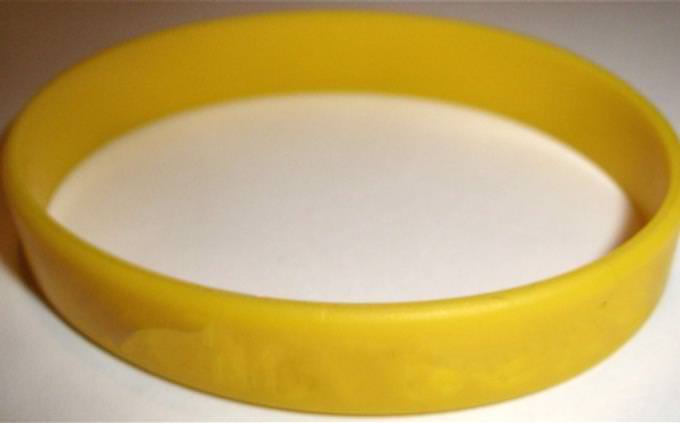 A yellow bracelet