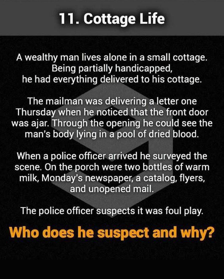 11 Murder Riddles For You to Solve