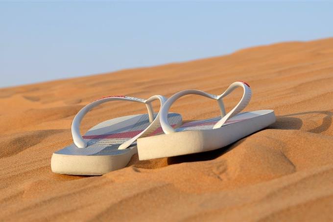 Flip-flops on sand