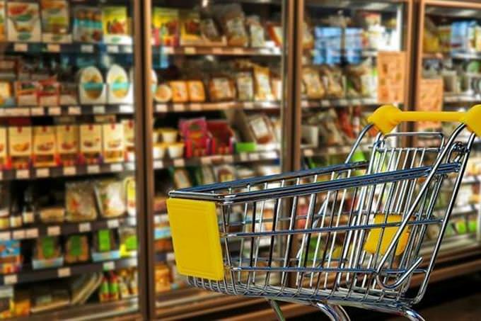 Shopping cart at the supermarket