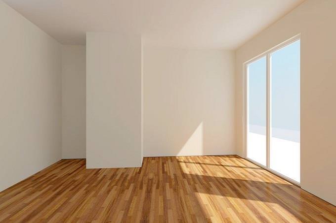 Graphic illustration of an empty room