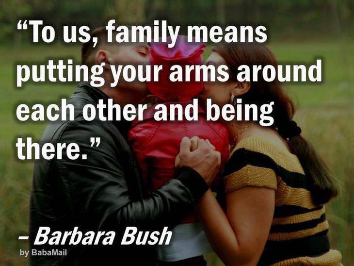 beautiful quotes: To us, family means putting your arms around each other and being there.