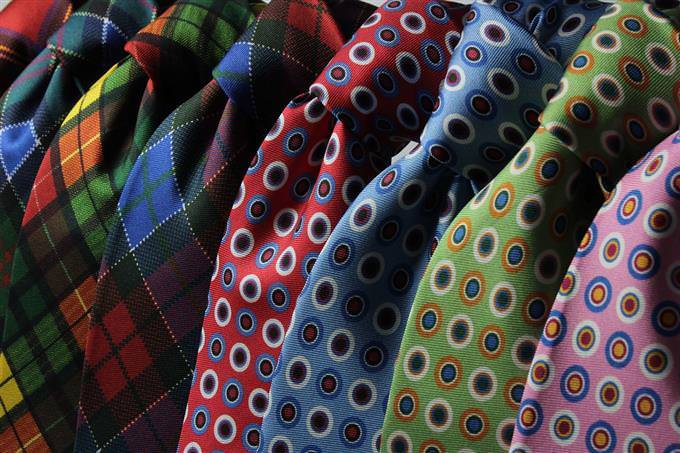Ties in multiple patterns and colors