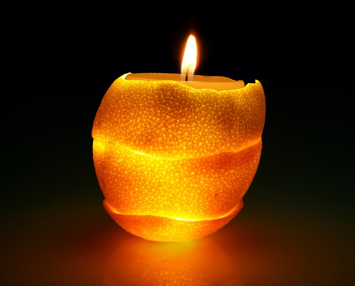 Orange Peel Uses and Tips: orange peel candle