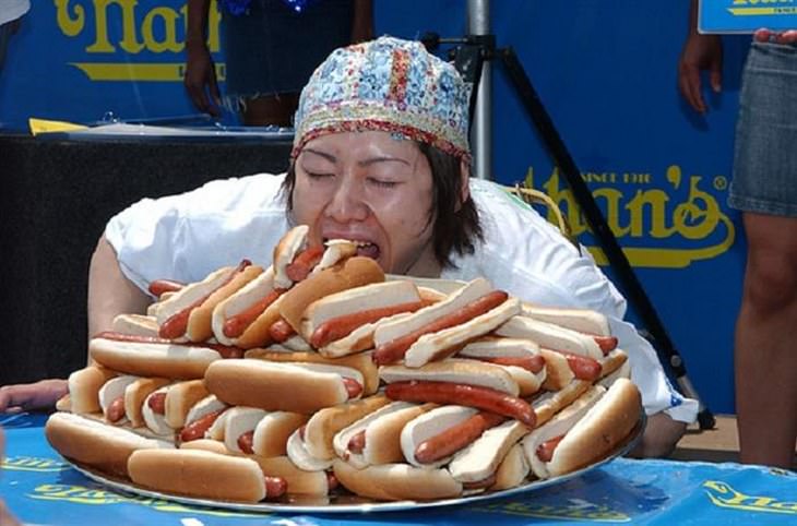 unusual sports - Hotdog Eating Contests