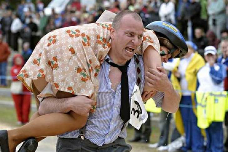 unusual sports - Wife Carrying