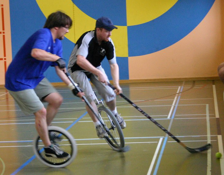 unusual sports - Unicycle Hockey