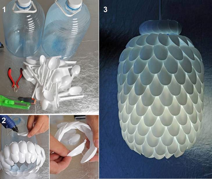 Diy plastic deals lamp shade