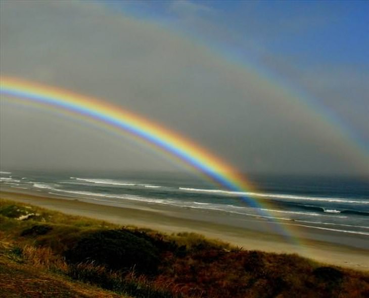 what causes a double rainbow
