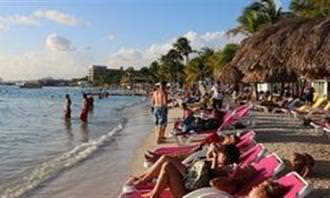 People sunbathing