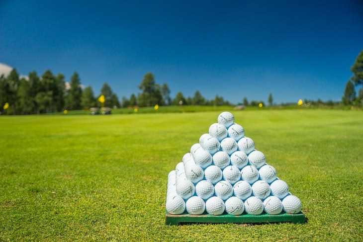 short senior jokes - golf ball pyramid