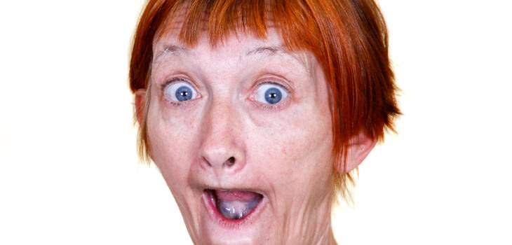 short senior jokes - redhead woman shocked