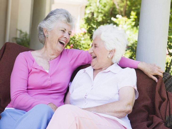 short senior jokes - two senior women laughing