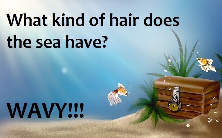 What kind of hair does the sea have? Wavy