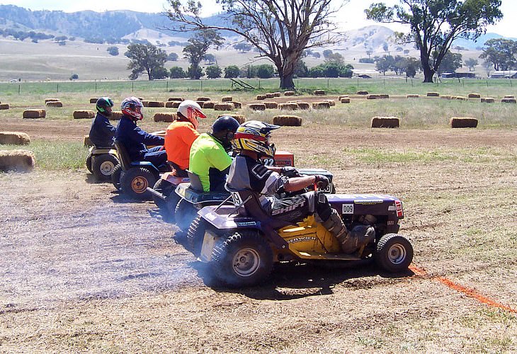 unusual sports - Lawnmower Racing
