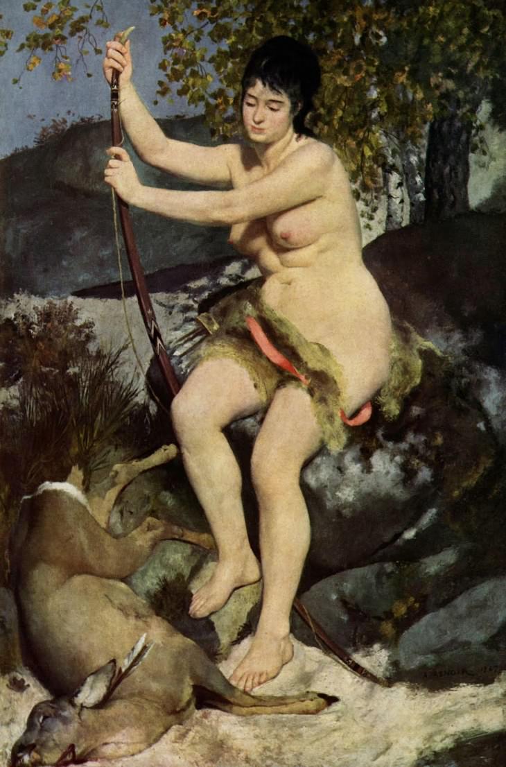 Pierre August Renoir - Diana the Huntress - renoir paintings images