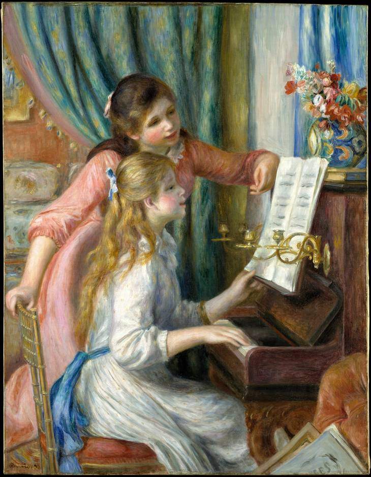 Pierre August Renoir masterpieces - Two Young Girls at the Piano