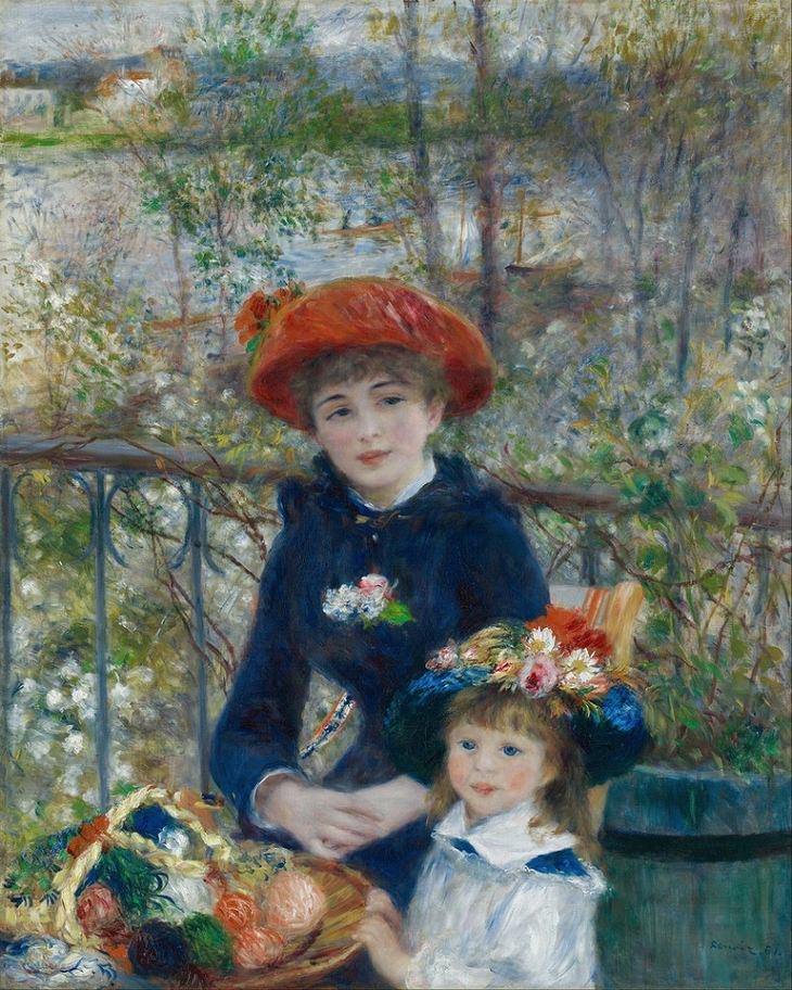 Pierre August Renoir - Two Sisters - most famous renoir paintings
