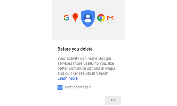 does deleting my google activity help speed phone ram