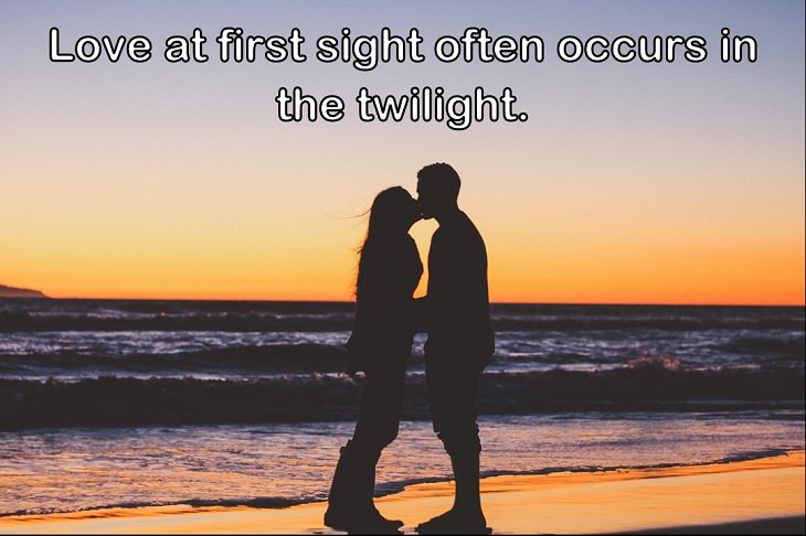 Love at first sight often occurs in the twilight.